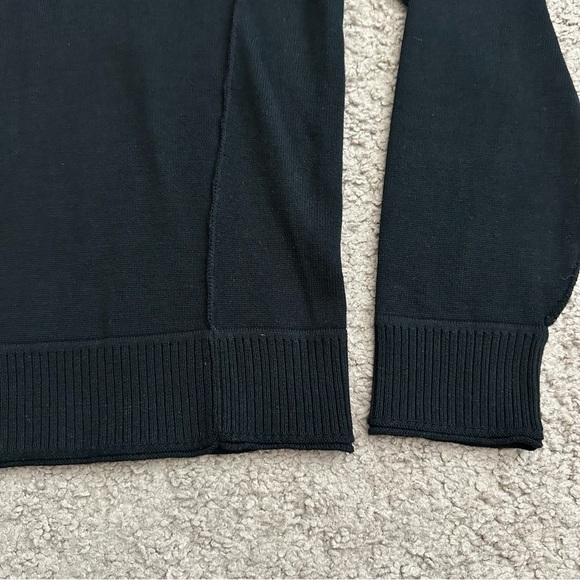 Threads & Heirs Sweater Mens Size S Knit V Neck Black - Picture 3 of 12